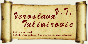 Veroslava Tulimirović vizit kartica